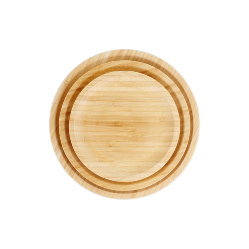 대나무 원형 접시 3종
